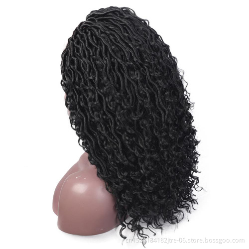short gypsy river goddess faux locs with curly hair, curly bohemian passion twist river locs crochet braids twist natural deep